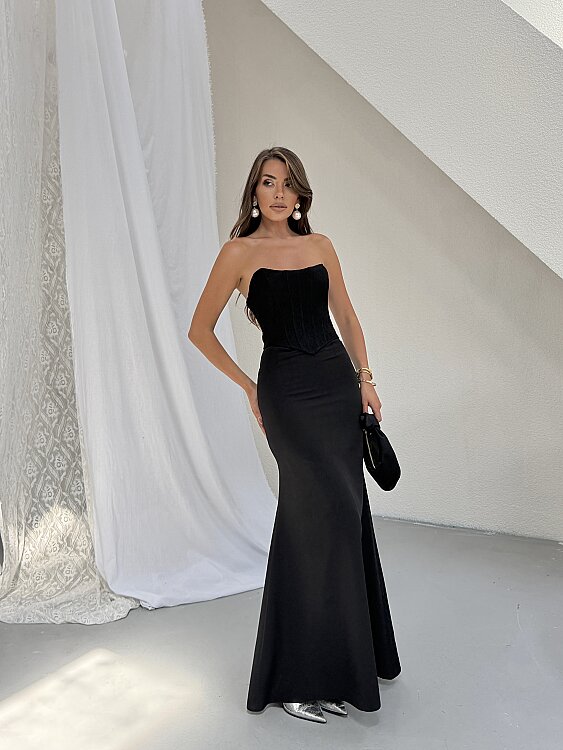 CAMELLİ Maxi Elbise - Siyah - 4