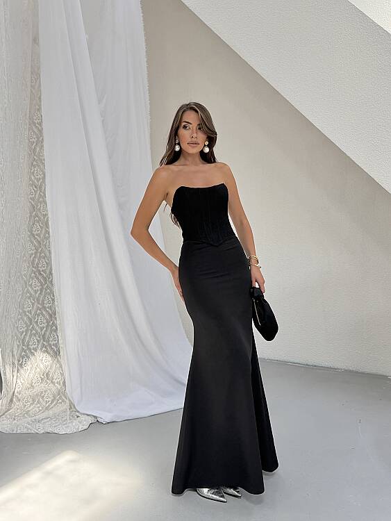 CAMELLİ Maxi Elbise - Siyah - 4