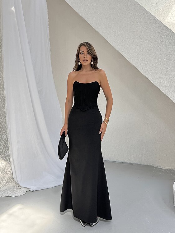 CAMELLİ Maxi Elbise - Siyah - 5
