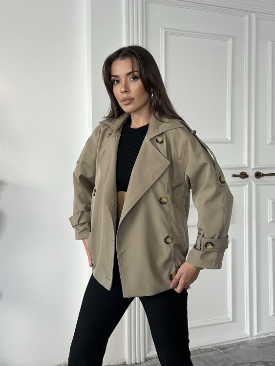 Cassa Kürk Detaylı Trenç - Bej - 2