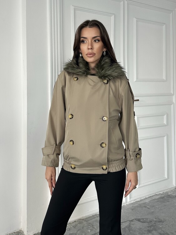 Cassa Kürk Detaylı Trenç - Bej - 4