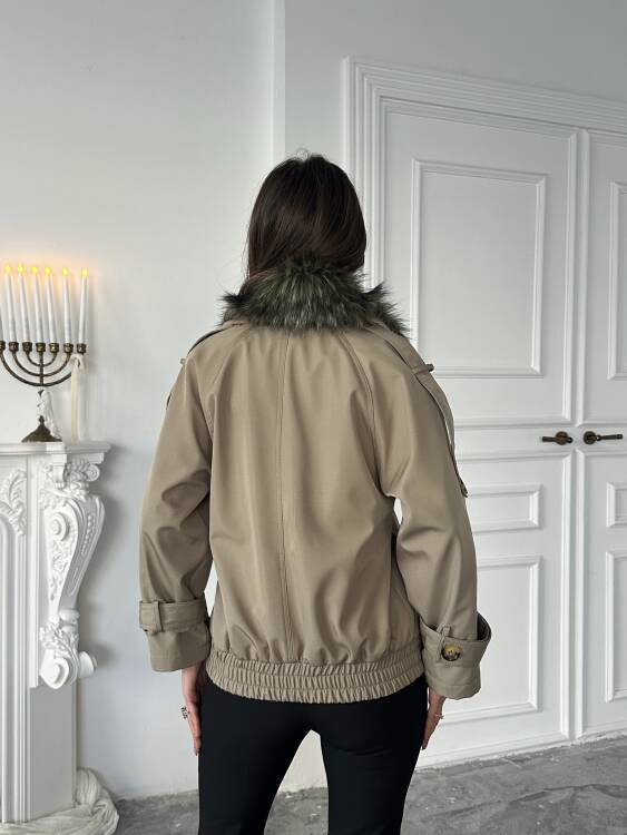 Cassa Kürk Detaylı Trenç - Bej - 7