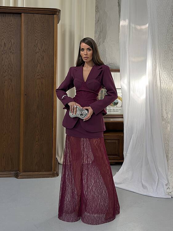 Celestine 3 Lü Takım - bordo - 3
