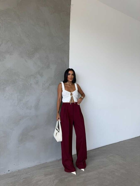 Chayne Pantolon- Bordo - 1
