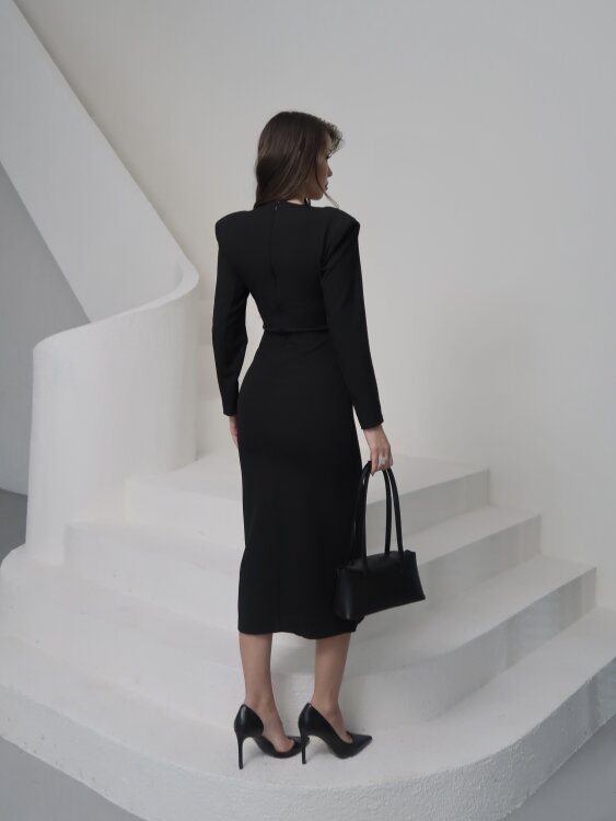 Chester Midi Elbise - Siyah - 6