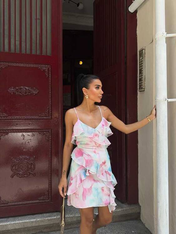 Daisy Elbise- Pembe - 1