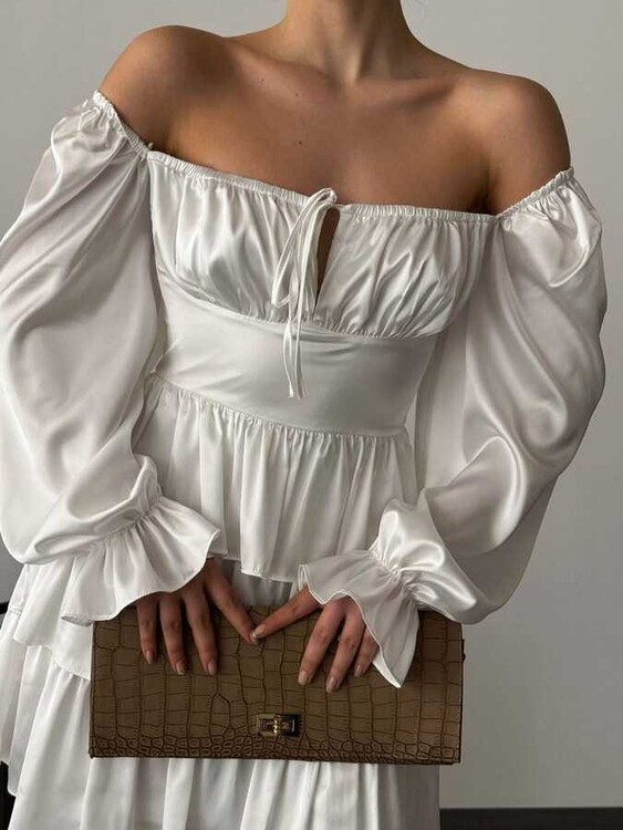 Diana Elbise- Ekru - 2