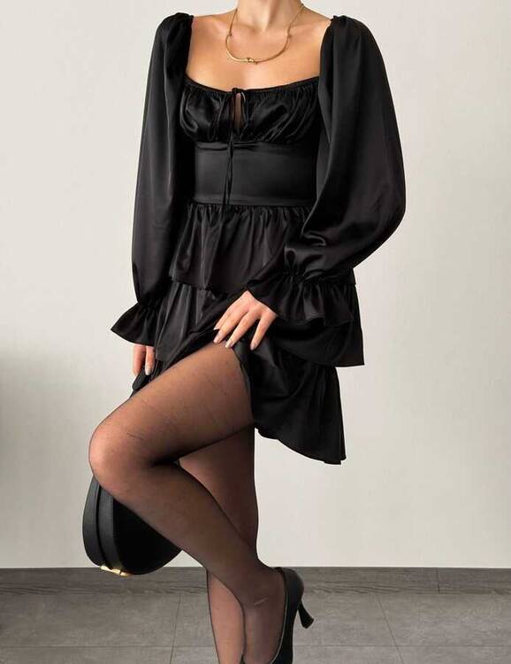 Diana Elbise- Siyah - 1