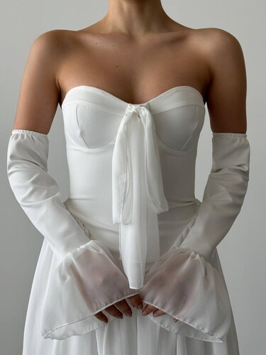 Diodore Elbise- Beyaz - Thumbnail