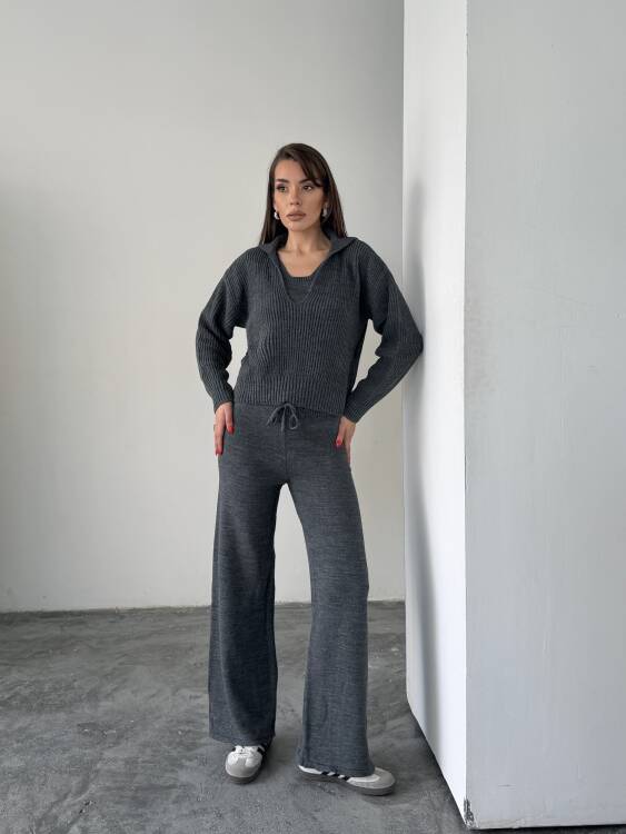 Drew Üçlü Triko Takım - Antrasit - 1