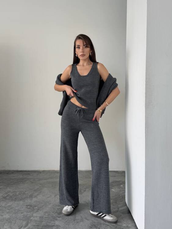 Drew Üçlü Triko Takım - Antrasit - 2