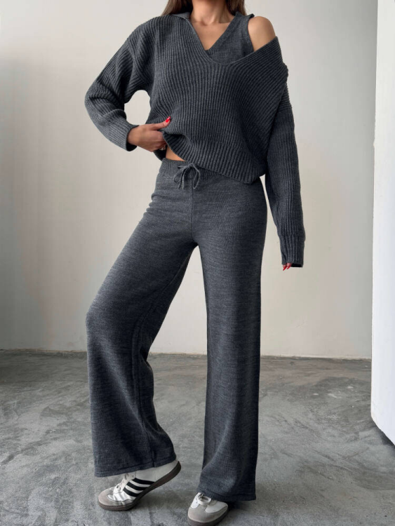 Drew Üçlü Triko Takım - Antrasit - 5