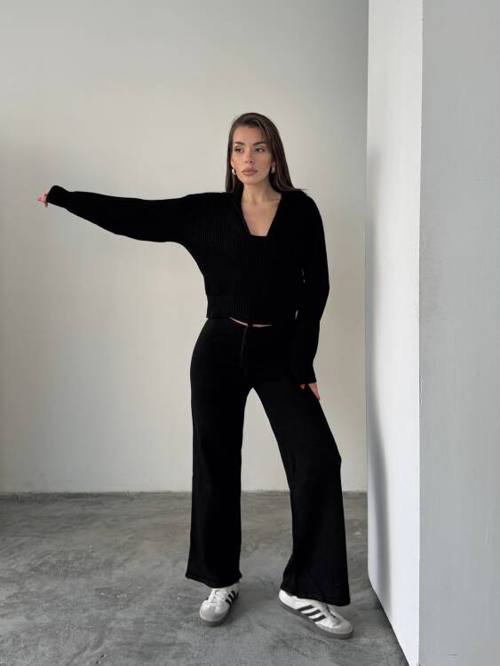 Drew Üçlü Triko Takım - Siyah - 1