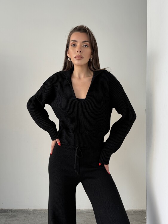 Drew Üçlü Triko Takım - Siyah - 5