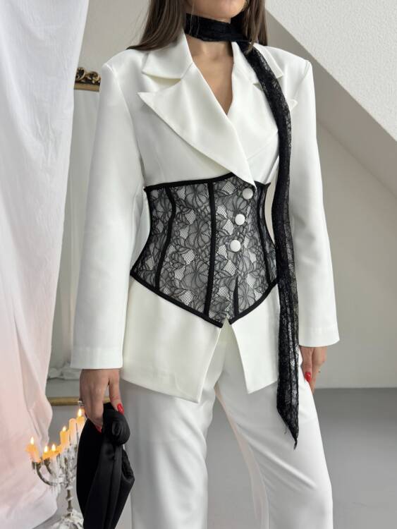 Eden Dantel Detay Takım - Acı Kahve - 3