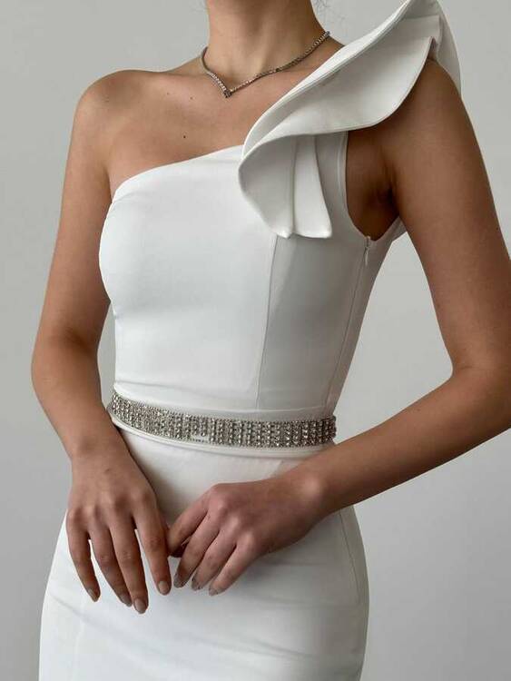 Elayna Elbise- Ekru - 2