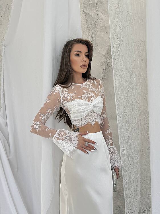 Eli Bluz Etek Takım - Beyaz - 5