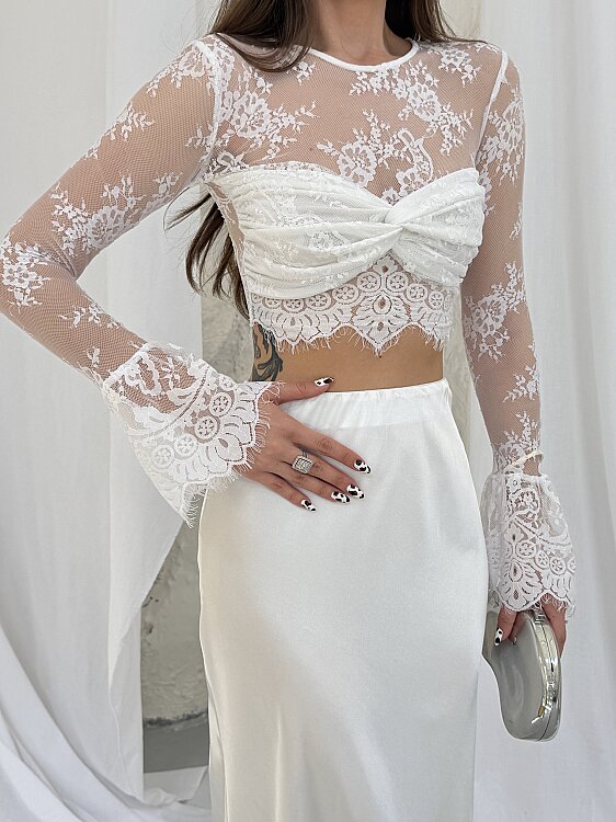 Eli Bluz Etek Takım - Beyaz - 6