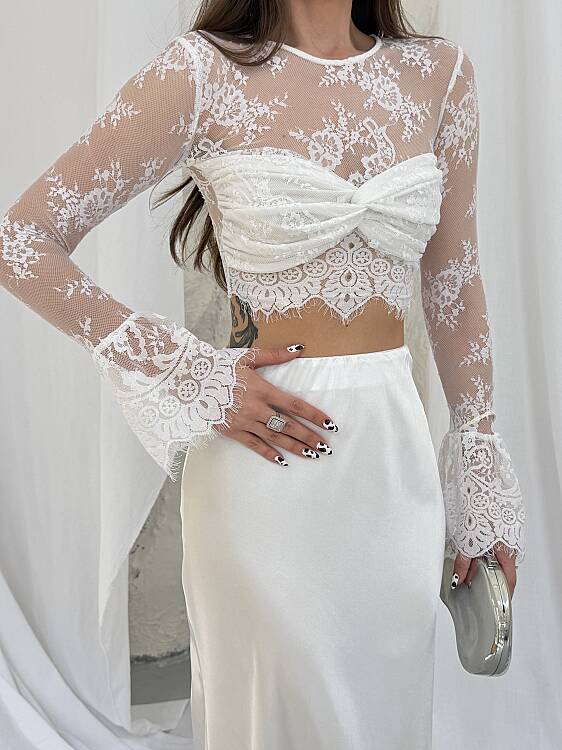 Eli Bluz Etek Takım - Beyaz - 6