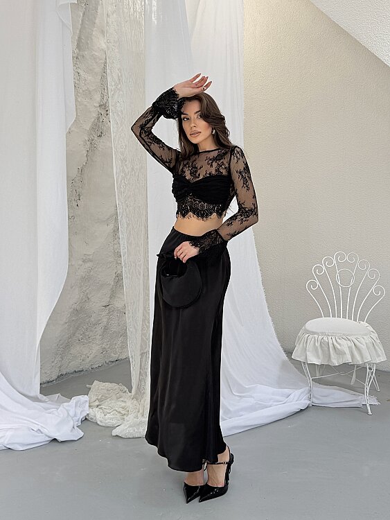 Eli Bluz Etek Takım - Siyah - 3