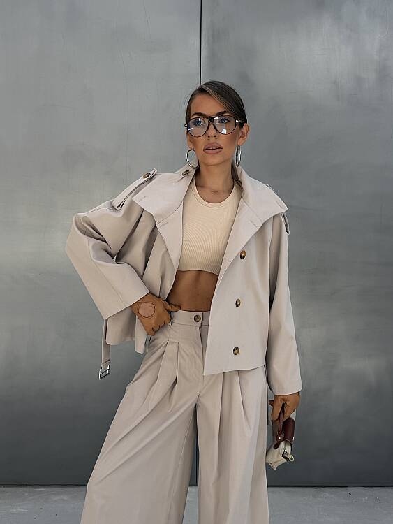 ELINA Trenç Takım - Bej - 7