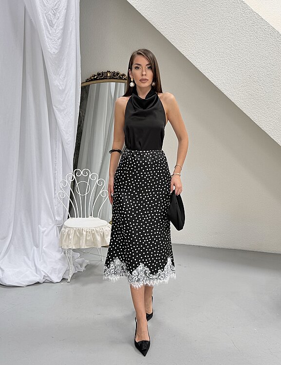 Emilin Bluz Etek Takım - Siyah - Sevenday