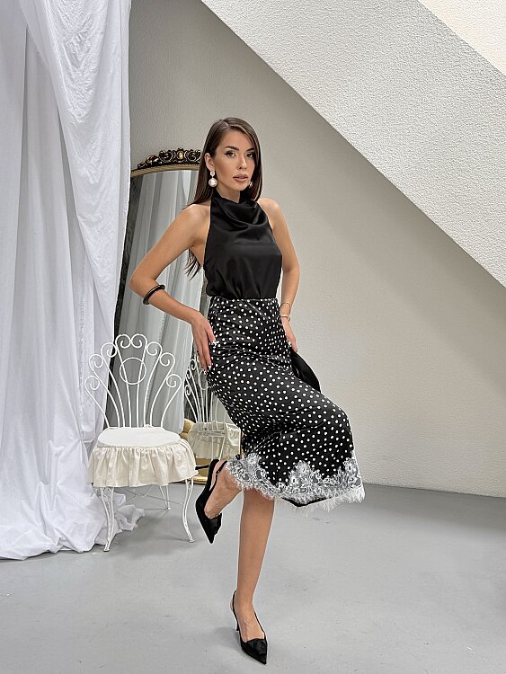 Emilin Bluz Etek Takım - Siyah - 2