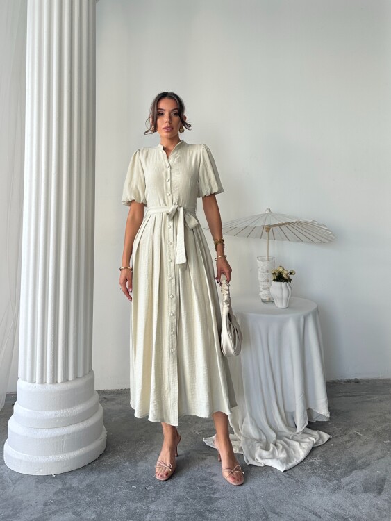 Emma Midi Elbise - Haki - 1