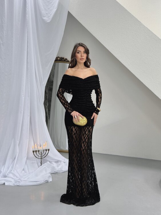 Felix Maxi Elbise - Siyah - Sevenday