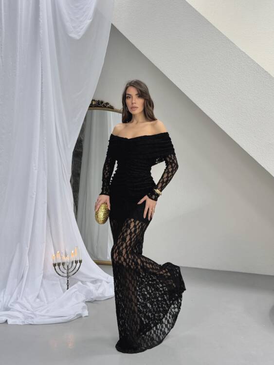 Felix Maxi Elbise - Siyah - 2