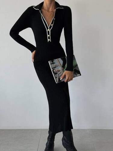 Fenty Triko Elbise- Siyah