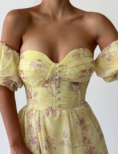 Flirt Elbise - Sarı