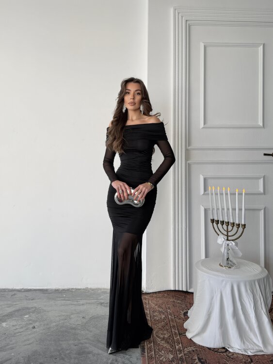 Freya Maxi Elbise - Siyah - 2