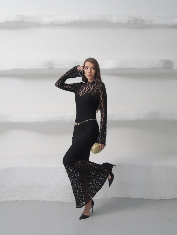 Galvin Maxi Elbise - Siyah - 2