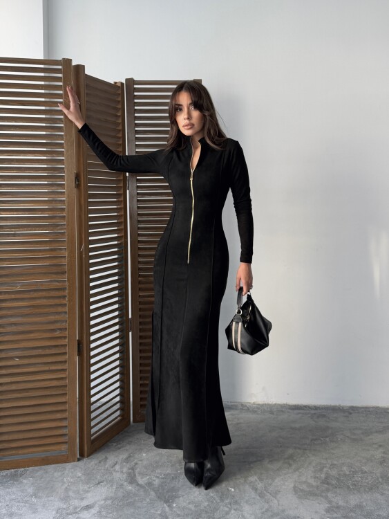 Hannah Maxi Elbise - Siyah - 2