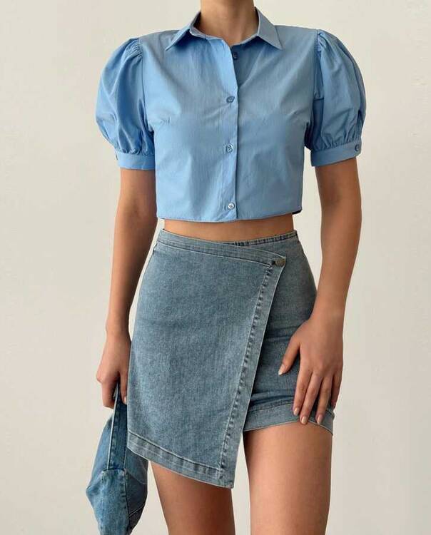 Hayca Denim Etek- Mavi - 1