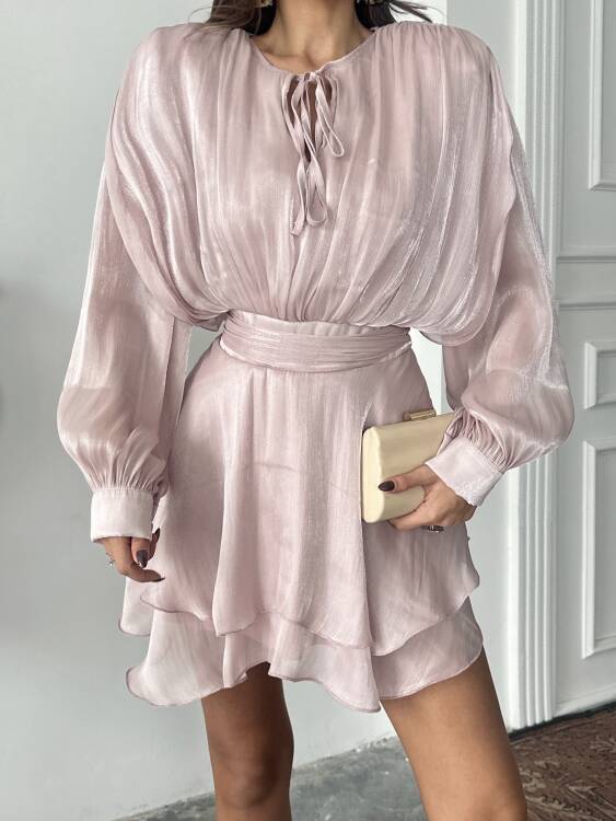 Herper Elbise - Pudra - 5