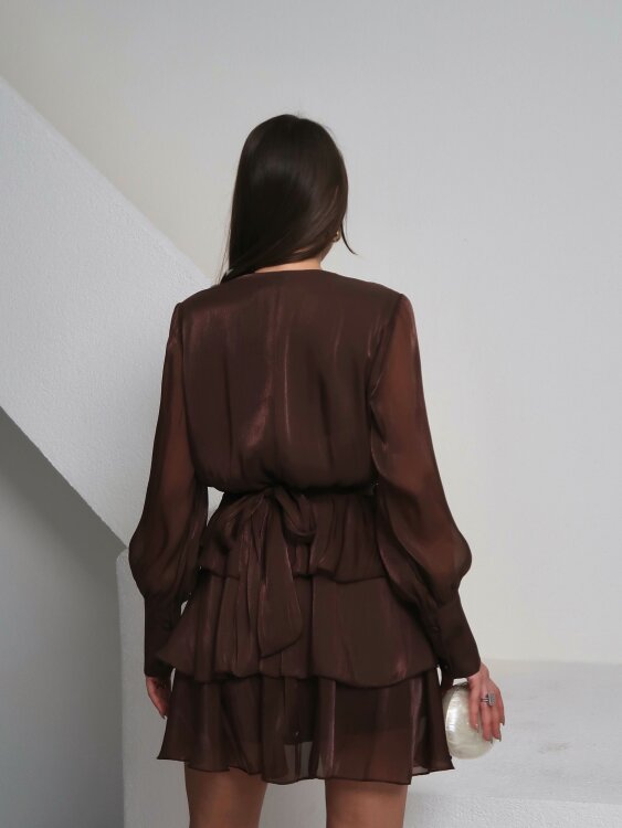 HUNTER Mini Elbise 3206 - Acı Kahve - 5