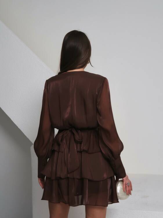 HUNTER Mini Elbise 3206 - Acı Kahve - 5