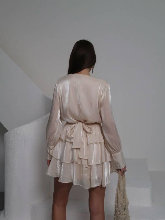 HUNTER Mini Elbise 3206 - Bej - 2