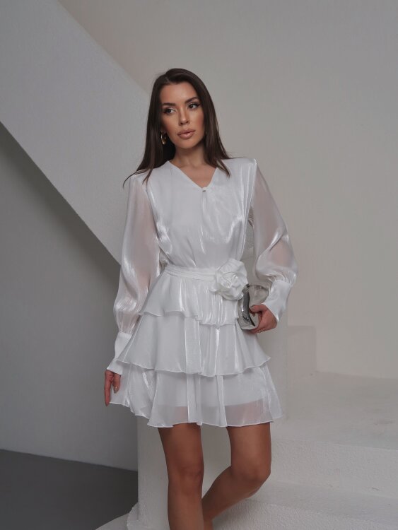 HUNTER Mini Elbise 3206 - Beyaz - 4