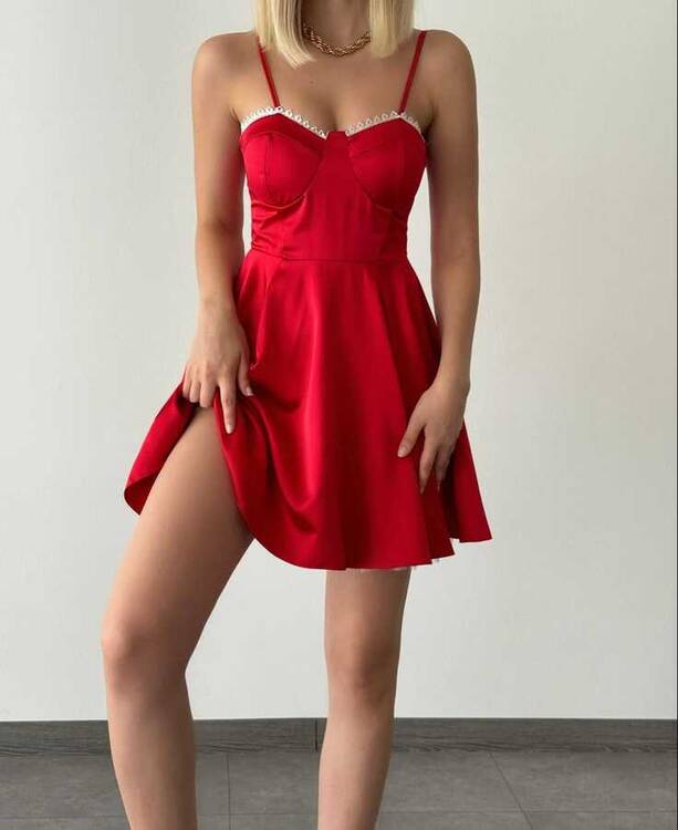 Landy Elbise- Kırmızı - 1