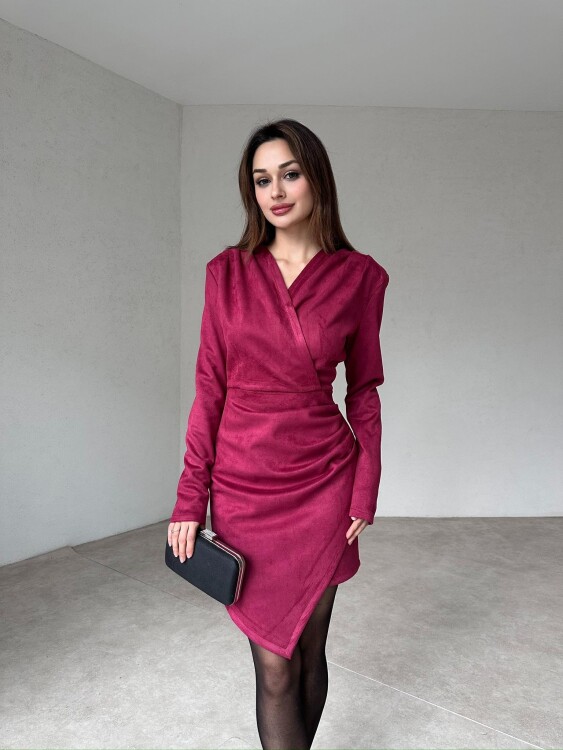 Larni Mini Elbise - Bordo - Sevenday