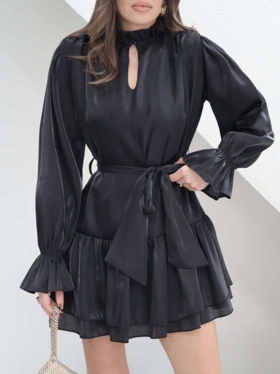 Leo Mini Elbise - Siyah - 4