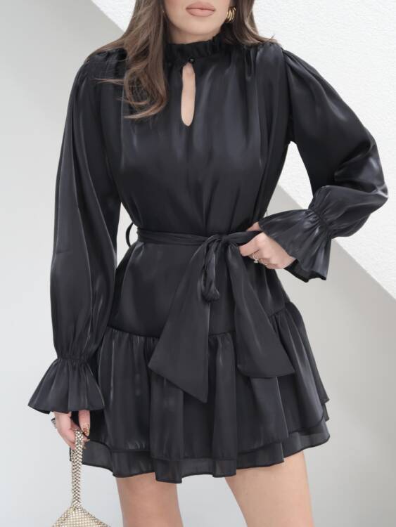 Leo Mini Elbise - Siyah - 4