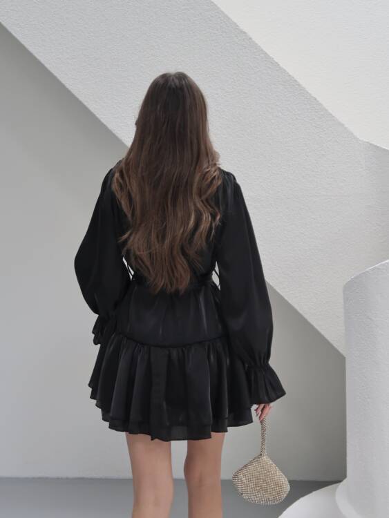 Leo Mini Elbise - Siyah - 5