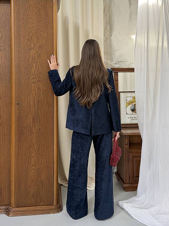 LILIYA Ceket Pantolon Takım - Lacivert - 3