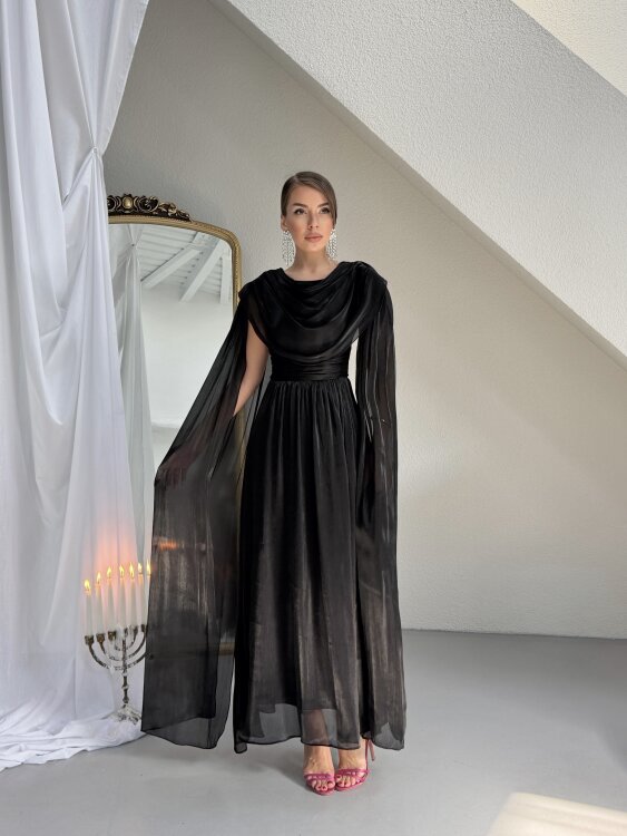 Lincon Maxi Elbise - Siyah - Sevenday