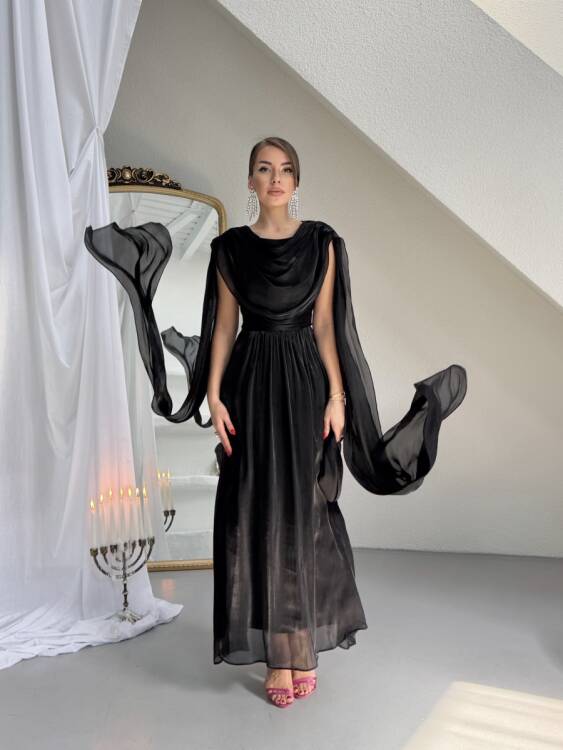 Lincon Maxi Elbise - Siyah - 2