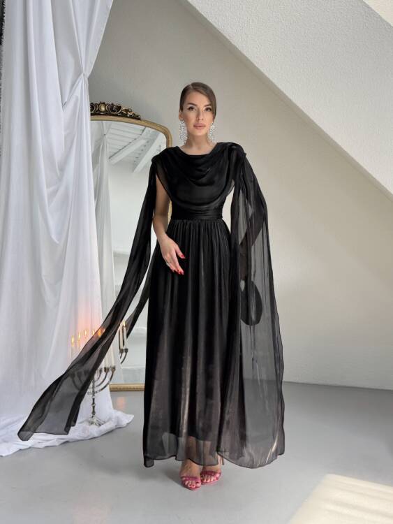 Lincon Maxi Elbise - Siyah - 3